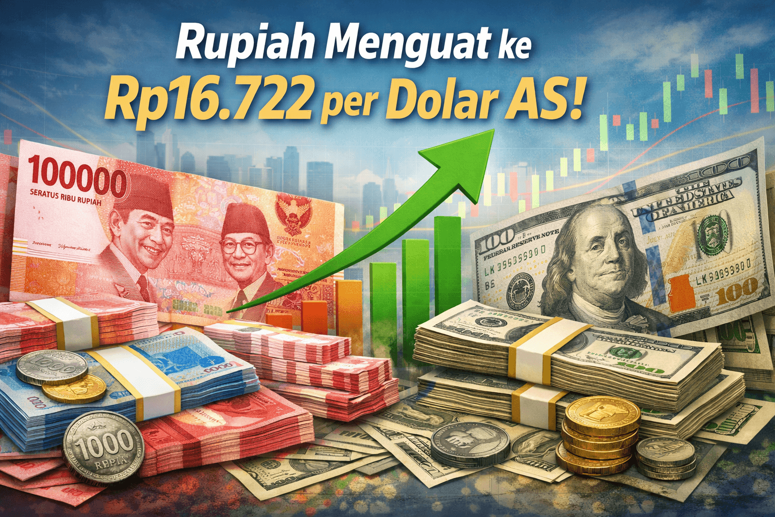 Rupiah Menguat terhadap Dolar AS